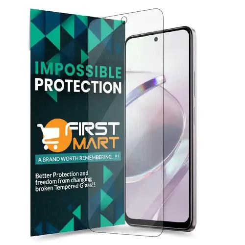 FIRST MART Screen Protector for Redmi 12 5G, Redmi 12 4G and Poco M6 Pro 5G - Impossible Fiber Case Friendly Screen Protection & Installation Kit (Crystal Clear)