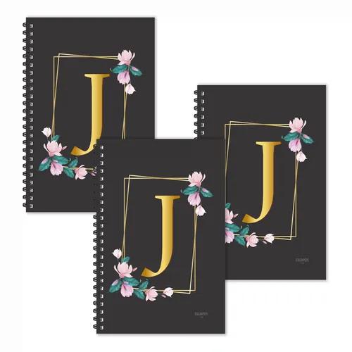 J Letter Ruled Diaries - Pack Of 3