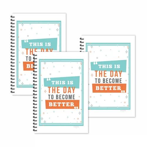 Day Become To Better Motivational Ruled Diaries - Pack Of 3