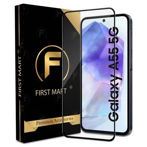 FIRST MART Premium Tempered Glass for Samsung Galaxy A55 5G / Samsung A35 5G with Edge to Edge Coverage and Easy Installation Kit, Pack of 1