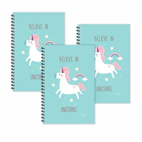 Believe In Unicorns Unicorn Ruled Diaries - Pack Of 3