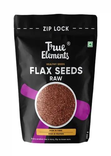 True Elements Flax Seeds 250g - Alsi Seeds | Flax Seeds for Hair Growth | Raw Seeds for Eating | Source of Iron & Dietary Fibre | Source of Iron | Rich in Protein