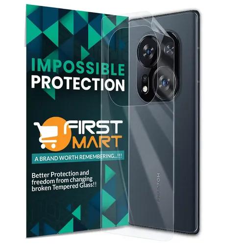 FIRST MART Screen Protector for Tecno Phantom X2 5G - Back Nanofiber Unbreakable Membrane Case Friendly Full Edge to Edge Screen Coverage & Installation Kit (Crystal Clear)