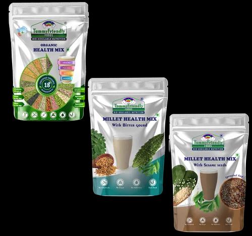 Tummyfriendly Foods Organic Health Mix, Bitter Gourd Health Mix & Calcium Heath Mix Sesame Seeds For Kids And Adults. No Chemicals, No Pesticides 300 G (100 G Each)