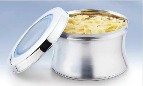 JVL Stainless Steel Tin Container for Kitchen - 2.8 litres