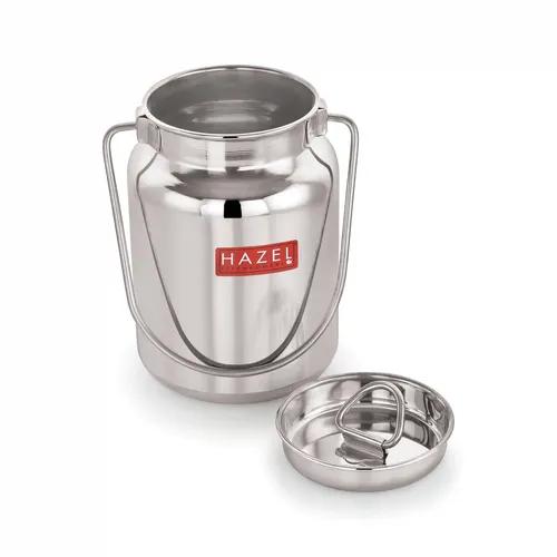 HAZEL Stainless Steel Oil and Ghee Air Tight Container | Oil Pot Container for Kitchen Storage | Heavy Gauge Steel Ghee Can, 750 ML