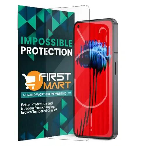 FIRST MART Screen Protector for Nothing Phone 1 - Impossible Fiber Case Friendly Screen Protection & Installation Kit (Crystal Clear)