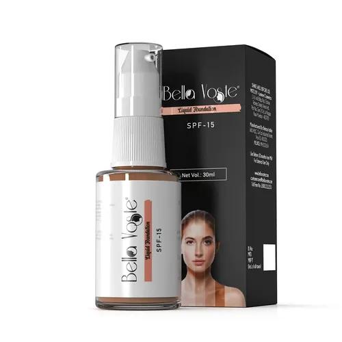 Bella Voste Liquid Foundation with SPF15|Infused with Avocado Oil|Weightless|Paraben-Free|With SPF|Comfortable|HD Finsh|Highly pigmented|Lightweight (SKIN TONE -DARK | COFFEE (10))