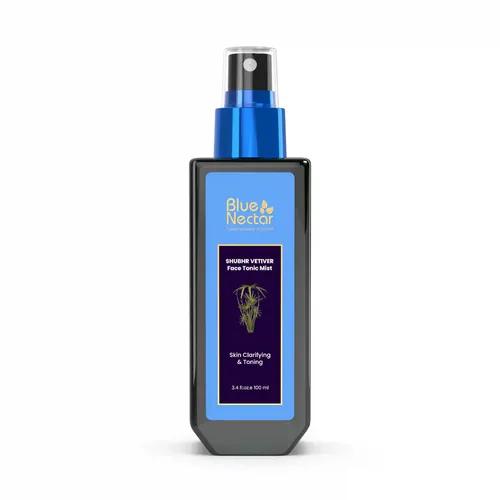 BLUE NECTAR Vetiver Toner Water Cooling Calming Face Tonic Mist Alcohol Free Chemical Preservative Free 100 ml