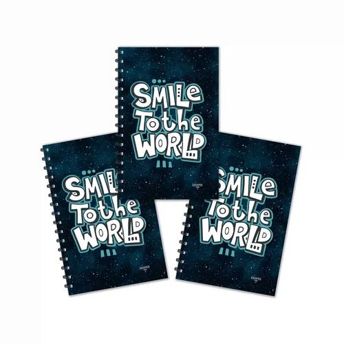 Smile To The World Designer Ruled Diaries - Pack Of 3