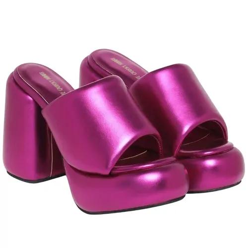 THE QUIRKY NAARI Metallic Chunks - Fuchsia In Trendy Bright Color | Fuchsia - 7 UK