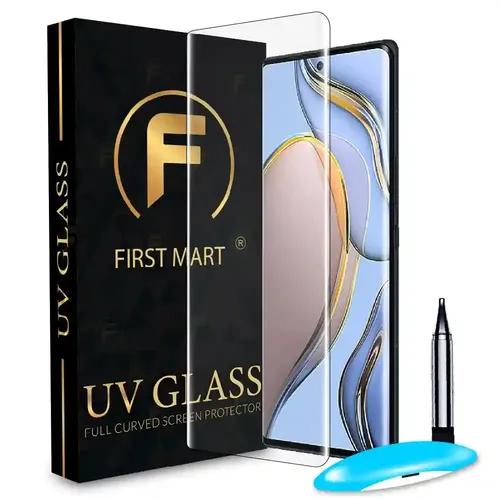 FIRST MART Tempered Glass for Tecno Phantom X2 5G / Phantom X2 Pro 5G with Edge to Edge Full Screen Coverage and Easy UV Glue Installation Kit, Pack of 1