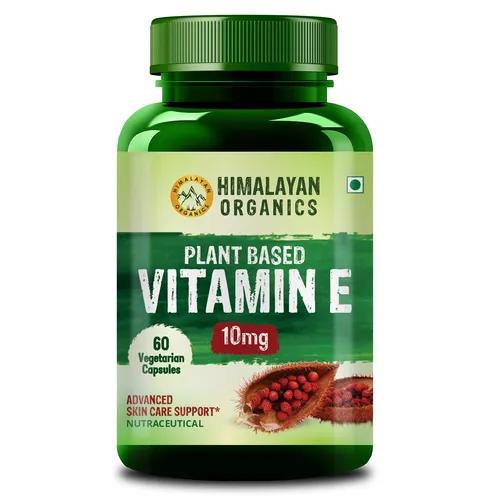 Vlado's Himalayan Organics Plant Based Vitamin E Capsules (Non GMO Sunflower Oil, Aloevera Oil, Argan Oil) - 60 Capsules